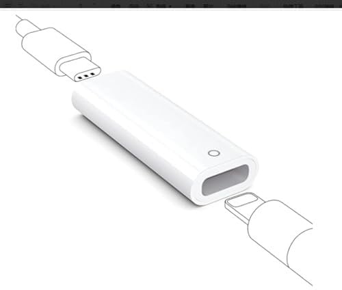 Ladeadapter für Apple Pencil 1st Gen, Bluetooth Adapter Lightning auf USB C Bluetooth, Lade Pencil Adapter Stecker Kompatibel mit iPad 11 10th, Unterstützt Ladung und Bluetooth Pairing