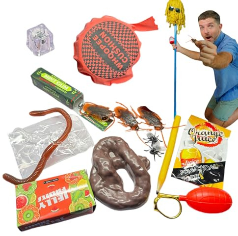 Lustige Streiche für Kinder – Aprilscherz-Spaßbox | Realistische Coole Scherzartikel | Überraschungsbox mit witzigen Gadgets | Ideal für Partys, Feste, Alltag und besondere Anlässe
