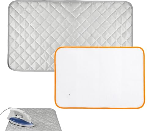 Ironing Mat, Thickened Portable Ironing Mat with Heat Resistant Mesh – for Tabletop, Bed & Steam Pressing, Travel & Business Trips