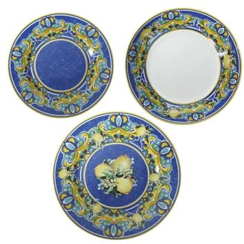 BRANDANI Servizio Tavola Piatti Citrus Set 18 Pezzi in Porcellana