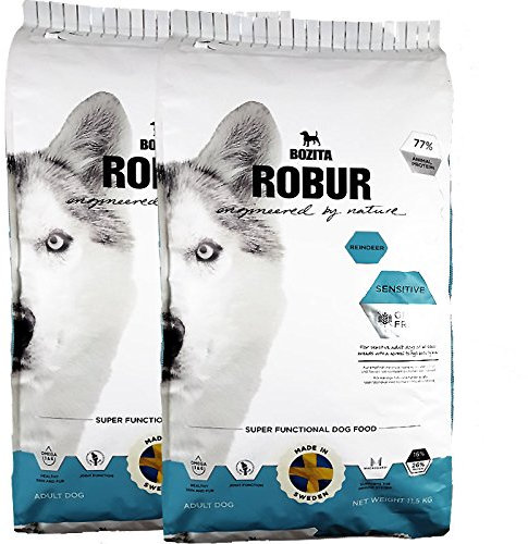 2 x 11,5 kg Bozita Robur Sensitive Grain Free Reindeer Rentier Hundefutter