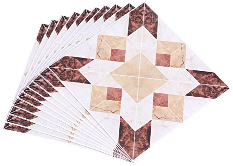 10 St¨¹cke Selbstklebende, Weihnachten Kr?nze & Girlanden PVC Fliesen Boden Wandaufkleber 3D Aufkleber Wohnkultur 12 CM * 12 CM(01)