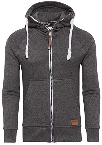 Yazubi Herren Sweatjacke Hoodie mit Reißverschluss Jacob