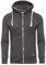 Yazubi Herren Sweatjacke Hoodie mit Reißverschluss Jacob, Grau (Moonless Night 194203), XL
