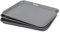 Gloreen 4 Pack Retangular Serving Tray, Plastic Resturant Fast Food Trays, Grey