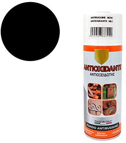 H HANSEL HOME Pintura Spray Antioxidante Negro Liso 400 Ml