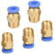 Lot de 5 connecteurs rapides pour raccord pneumatique (G1/8 x 4 mm)