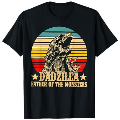 Dadzilla Father Of The Monsters Coucher de soleil rétro vintage T-Shirt