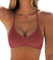 CUPSHE Damen Bikini Oberteil Neckholder Bikini Bademode U Ausschnitt Texturiert Bikini Top Rot L