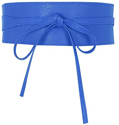 Gloop Damen Mädchen Gürtel Breiter Taillengürtel Hüftgürtel Bindegürtel Breiter Wickelgürtel Kleid Gürtel klassich Schnüren Gürtel (Blau 18902a24)