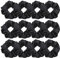 Lusofie Haargummi Scrunchie Groß 12 Stück Schwarz Elastische Haargummi Haarbänder Damen Seide Mädchen Dicke Haargummis Pferdeschwanz Halter (3,54 Zoll)