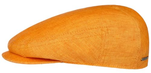 Stetson Descott Schirmmütze Fischgrat Mehrfarbig UV-Schutz Made in EU Herren Frühling Sommer gelb 59 cm