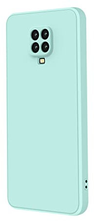 AK Funda para Xiaomi Redmi Note 9S / 9Pro / 9Pro MAX,Funda de Liquida Silicona con Forro de Microfibra Suave para Redmi Note 9 Pro/9S/9Pro MAX 6.67(Cian Claro)
