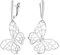 JC Jeweller Carat Damen Ohrringe echt 925 Silber rhodiniert mit Geschenkbox (Schmetterling)