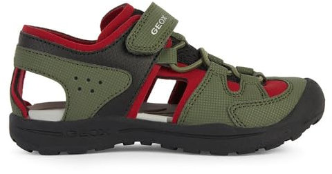 Geox J VANIETT Boy A Sandal, Military/RED, 36 EU