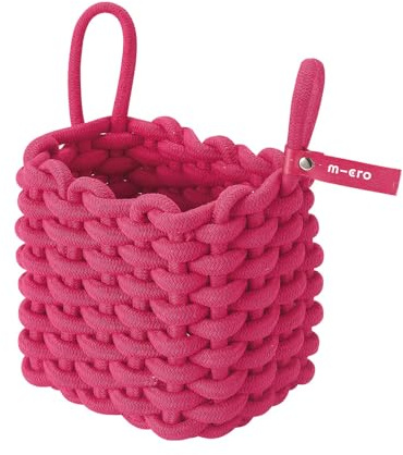 Micro | Korb für Roller | Zubehör für Roller | Korb für Kinder | natürliche Baumwolle | 360 g | Rosa