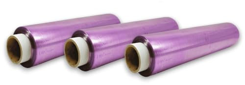 SUPER MUNDO SM - 3 Rollos Papel Film Transparente Alimentario 30 cmx300m, film transparente alimentario, ideal para alimentación, tatuajes