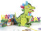 GREETING ART Pop Up Karte Dinosaurier,Geburtstagskarte Dinosaurier,Popup Karte Geburtstag,Glückwunschkarte mit Dinosaurier Kindergeburtstag,Karte mit Pop up 3D Dino