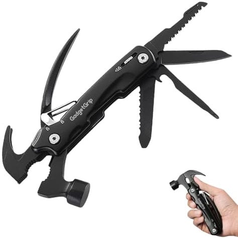 Hammer Multitool, 12 in 1 Multi Tool Hammers, Handy Retractable Multipurpose Tool, Outdoor Emergency Survival Hiking Pocket Camping Tool, Gift for Dad Women Men, Perfect for Odd Jobs & DIY