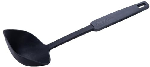 Fackelmann Statement Schöpflöffel – Perfekt für Suppen, Soßen & Eintöpfe, Hitzebeständig bis 180°C, Spülmaschinenfest, 28,5 cm, schwarz, Designed in Germany