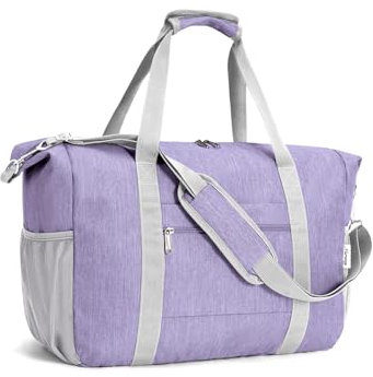 Narwey für Easyjet Handgepäck 45X36X20 Reisetasche Handgepäck Tasche Flugzeug Faltbare Weekender für Damen Herren 25L (Lila)