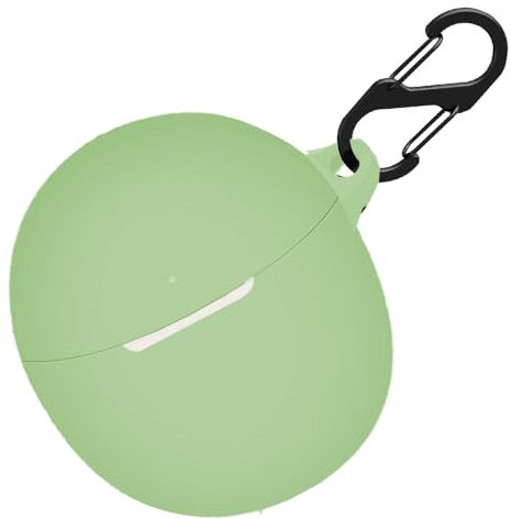 Custodia in silicone per Oppo Enco Air 3, custodia protettiva antiurto e pelle protettiva per Oppo Enco Air3 con portachiavi (verde)