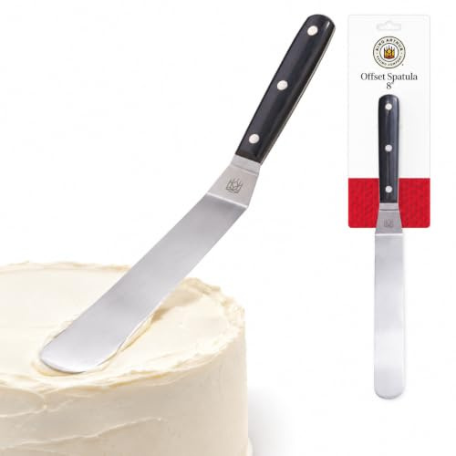 King Arthur Baking Company Offset Spatula, Japanese Stainless Steel, 8-Inch Flexible Blade, For Precise Cake Decorating