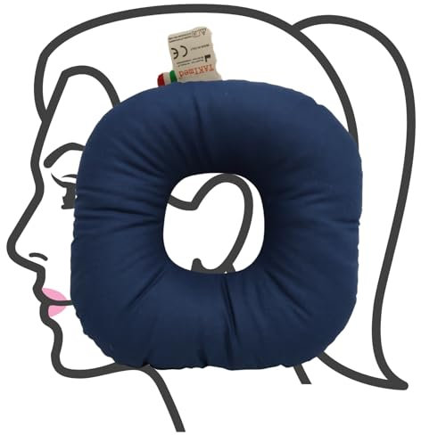 Kissen mit Ohrloch, Schmerzlinderung im Ohr, Kissen mit Loch für Piercing, Cyanbella, Anti-Falten für das Gesicht, Anti-Dekubitus-Kissen für Ferse, orthopädischer Ellenbogen, hergestellt in Italien