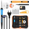 Dreamhigh® Saldatore a Stagno Kit 80W LCD Temperatura Regolabile 180-480℃ Saldatore A Stagno Professionale 14 in1 con Interruttore, Saldatore Elettrico A Stagno Adatto a principianti