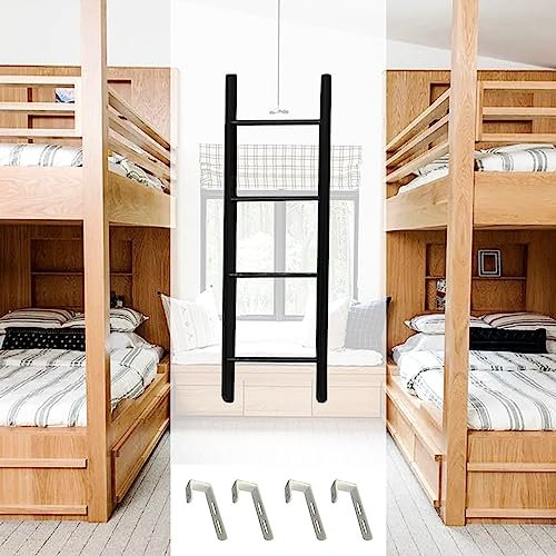 SZITW Scaletta sospesa per Letto a Castello, scaletta Universale per Letti a Castello Gemelli con Staffa per Ganci, Scala per Letto salvaspazio a soppalco per Camper a 4/5 gradini, Facile da Insta
