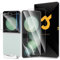 JZG 2+2 Stück für Samsung Galaxy Z Flip 5 Schutzfolie [Nicht-Glas], 2 Displayschutz + 2 Kameraschutz, Fingerabdruck-ID unterstützen, Selbstheilung, Anti-Kratzer, HD Klar