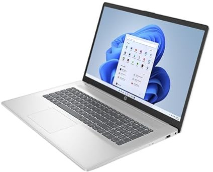 HP Laptop 17-cp2031nf - AMD Ryzen 3-7320U / jusqu'à 4.1 GHz : Win 11 Home, Radeon 610M, 8 Go RAM, 512 Go SSD NVMe, 17.3 IPS 1920 x 1080 (Full HD), Wi-FI 5, Argent Naturel, Clavier : Français