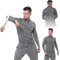 Giacca Con Cerniera a Maglia Su Un Lato - Maglietta Antiusura/Antitaglio, Anti-Morso, Anti-Strappo E Anti-Pugnalata, Gilet Anti-Taglio E Anti-Pugnalata,Grey-L