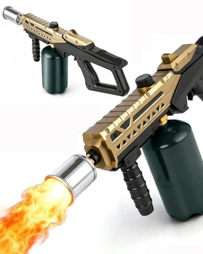 Flame Thrower Gun Propane Torch, 3272°F Stable Ignition Blow Grill Gun | Flamethrower Torch for BBQ Grill & Searing Steak, Charcoal Starter, Campfire, Camping Birthday Men's Gift , Tank Not Included