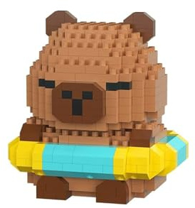 LEMONSTONE Capybara Bausteine, Baustein Tiere,Klemmbausteine Set, Capybara Mini Baustein Set mit Handbuch, DIY Building Blocks, Niedlich Capybara Bricks für Kinder Erwachsene, Nette Wohnkultur