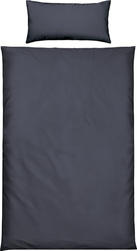 Erwin Müller Bettwäsche Ansbach Mako-Single-Jersey anthrazit Größe 1x 135x220 cm + 1x 40x80 cm