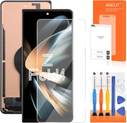 AGCUT Pantalla LCD para Samsung Galaxy Z Fold 4 5G SM-F936B SM-F936U SM-F936W 6.2 Pulgadas Pantalla de Repuesto LCD Pantalla Táctil Asamblea con Herramientas (Negro Incell, sin Huellas)