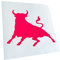 Kiwistar - Autoaufkleber - Neonpink - 13x10cm Stier Toro bull - Heckscheibe Auto Aufkleber wetterfest für Kfz LKW Mofa Truck - Sticker außen selbstklebend Tuning Zubehör für Fenster Fahrzeug Scheibe