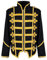 Ro Rox Steampunk Emo Punk Goth Militaire Officier Parade Veste - Noir & Or (XS Homme)