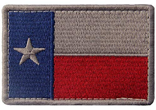 Tactical Texas Flag Patch Embroidered Morale Applique Fastener Hook & Loop Emblem