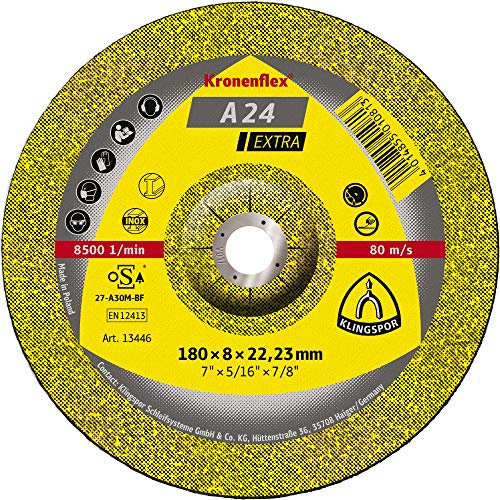 10 x Klingspor A 24 EX Schruppscheiben, 230 x 6 x 22,23 mm gekröpft