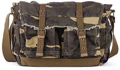 GOOTIUM Unisex Boho Ausgefranstem Stil Messenger Bag, Umhängetasche, Camo