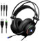 LYCANDER Gaming Headset with Microphone LED Light, 3.5mm input - for PC, PS4, Xbox One, Nintendo Switch and more (Comfort - Black/Rainbow)
