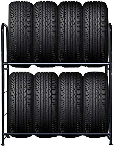 HENGMEI 4/8x Reifenhalter Autoreifen Wandhalter Reifenständer Wandhalterung Reifenregal belastbar bis 25kg für garage (Reifenregal)