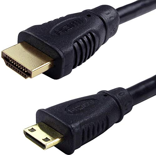 1m High Speed HDMI Type A - C Male to Plug Cable | Video Camera Camcorder HD & 4K Lead | Transfer Laptop TV Data | Laptop PC Charge Wire
