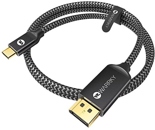 WARRKY USB C to DisplayPort Cable 8K 60Hz, Thunderbolt 4 to DisplayPort Cable | 4K 240Hz, 2K 360Hz | Compatible with iPhone 15 Series, MacBook Pro/Air, iPad Pro, iMac, Surface, HP, ASUS, etc. -3M