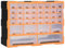 vidaXL Multi-Schubladen Organizer mit 40 Schubladen Sortierkasten Sortimentskoffer Sortimentskasten Sortimentsbox Kleinteilemagazin 52x16x37,5cm