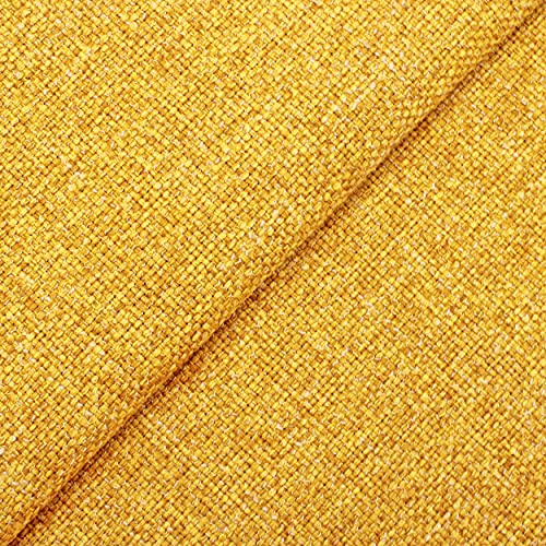 DESHOME Penelope - Tessuto al Metro Idrorepellente stoffa resistente per divani, cuscini, tappezzeria (Giallo sole, 1 metro)