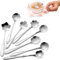 Ensemble de cuillères à Fleurs 8 Formes cuillère à café en Acier Inoxydable cuillère à café Vaisselle créative, Cuillères à Dessert Fantaisie, cuillère Mixte cuillère à Sucre cuillère à Glace 12,5 cm