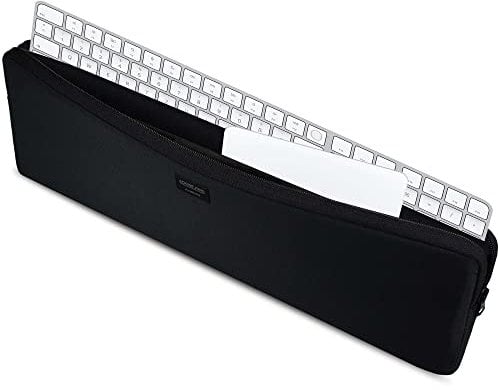 Adore June Hülle Keeb Combine kompatibel mit Magic Keyboard mit Ziffernblock und Magic Trackpad 2, Hochwertige Tastatur-Tasche aus robustem Material, Schwarz